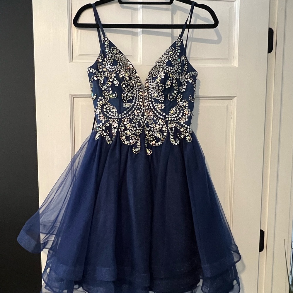 Elegant Navy Blue Kids Dress
